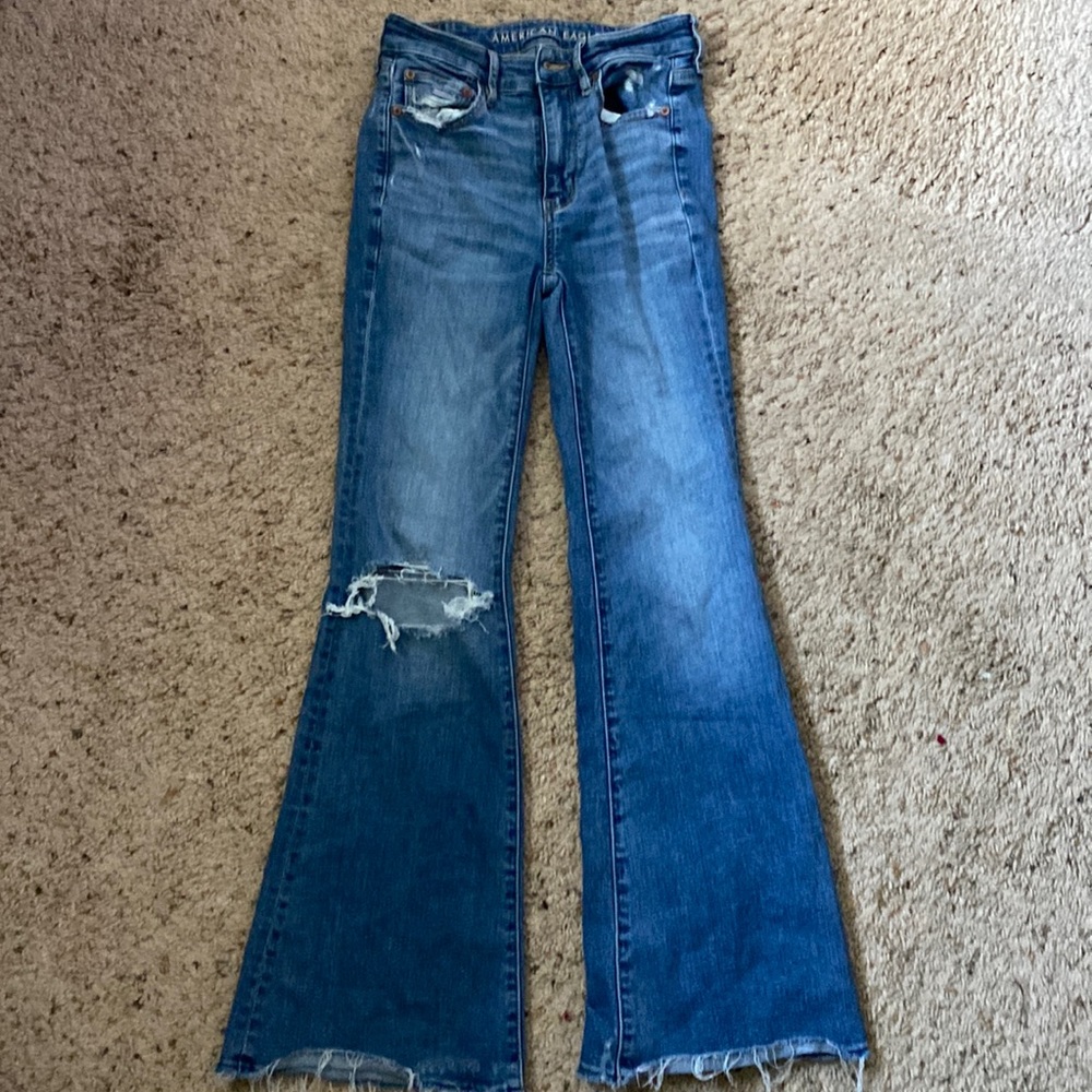 American Eagle Flare Jeans Size 0 Short